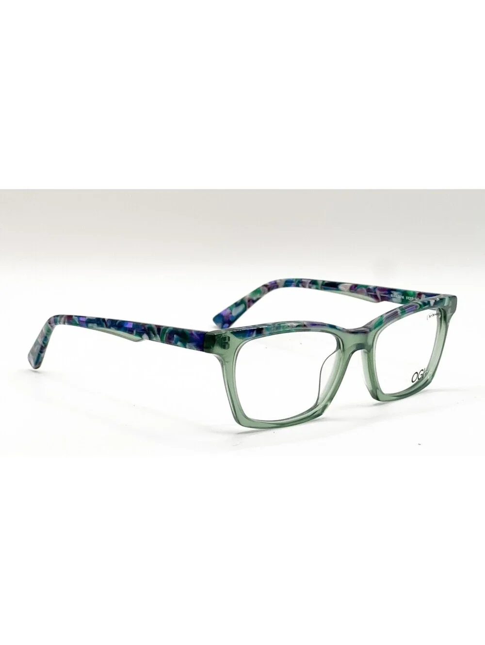 Ogi 9244 2216 Green Blue Marble Full Rim Authentic Eyeglass Frames 51-17-140